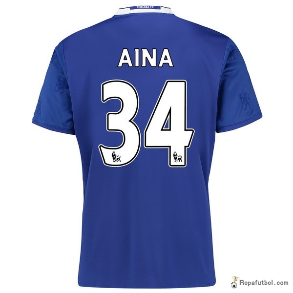 Camiseta Chelsea Replica Primera Ropa Aina 2016/17 Azul